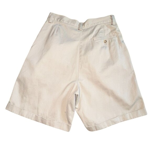 Eddie Bauer Classic Fit 90's Pleated 'Mom Shorts'-Khaki-Size 6-GUC - Picture 5 of 5